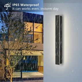 Brilagi - Lampada da parete LED per esterni LINEAR LED/12W/230V 3000K IP65 nera