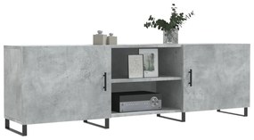 Mobile porta tv grigio cemento 150x30x50cm in legno multistrato