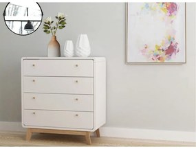 Cassettiera bianca 80x88 cm Caitlin - Støraa