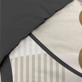 Set copripiumino e federa beige in cotone per letto matrimoniale ed esteso 240x220 cm Santana – douceur d'intérieur