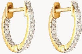 Orecchini a cerchio in oro giallo Perfect Créoles con diamanti