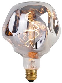 Lampadina LED dimmerabile E27 G125 argento 4W 75lm 1800K