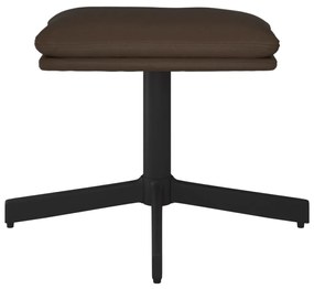 Poggiapiedi marrone 60x60x36 cm in similpelle