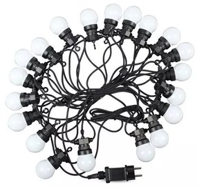 Stringa Catena Con 20 Lampade Led Caldo 3000K Rotolo da 10 Metri IP44 Per Giardino Festa Matrimonio Natale Halloween SKU-7439