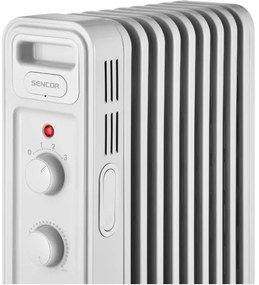 Sencor - Radiatore ad olio con 9 elementi, 800/1200/2000 W, 230 V, bianco