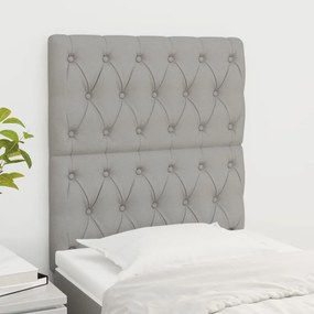Testiera 2 Pz Grigio Chiaro 80x7x78/88 Cm İn Tessuto /