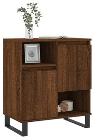 Credenza Rovere Marrone 60x35x70 cm in Legno Multistrato