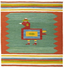 Kilim Tappeto 90 x 90 (Tacchino) Tessuto A Mano