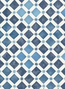 Tapete Zellige von Cole & Son - China Blue & White