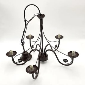 Brilagi - LED Lampadario a sospensione con catena COTTAGE 5xG9/40W/230V marrone/bianco