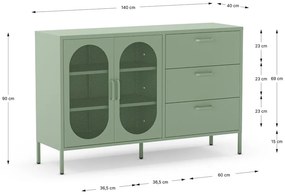 Cassettiera color menta 140x90 cm Diora - Marckeric