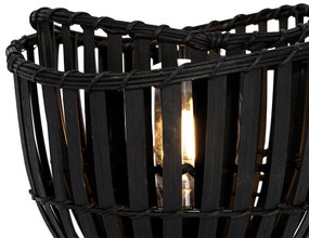 Lampada da tavolo orientale in bambù nero - Pua