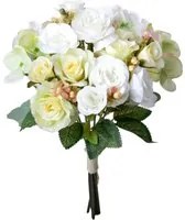 Set 4 Bouquet Artificiali Rose Ortenzie 36 cm