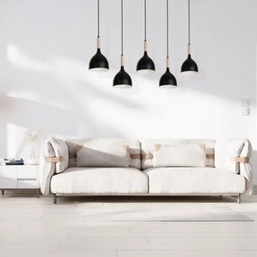 Lampadario a sospensione con filo NOAK WOOD 5xE27/60W/230V