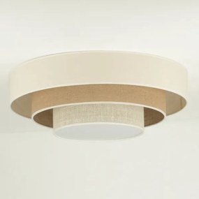 Duolla - Plafoniera LED LUNETA LED/26W/230V diametro 60 cm 4000K color crema/marrone