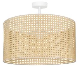 Duolla - Lampadario a plafone ROLLER RATTAN 1xE27/15W/230V diametro 45 cm beige