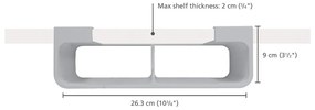 Organizer a sospensione in plastica grigia per alluminio e carta da cucina CupboardStore - Joseph Joseph