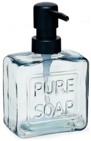 Dispenser di Sapone Pure Soap 250 ml Cristallo Nero Plastica (12 Unità)