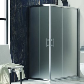 Box doccia 90x90 cm angolare cristallo satinato KF1000 - KAMALU