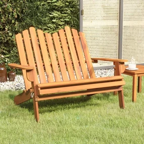 Panchina da giardino adirondack 126 cm legno massello di acacia
