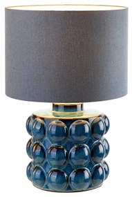 "L'Oca Nera" lampada da tavolo in ceramica blu