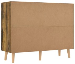 Credenza Rovere Fumo 90x30x72 cm in Legno Multistrato