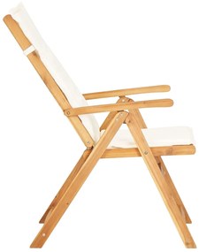 Sedie reclinabili da giardino 2 pz legno massello d&#039;acacia