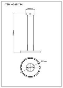Globo 67179H - Lampadario LED a cavo DELLA LED/40W/230V 3000/4000/6000K Ø 39,7 cm