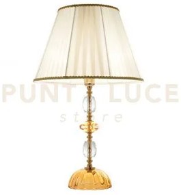 Lume/g patricia 1 luce trasparente ambra attacco e27 d.40cm