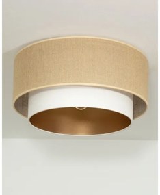 Plafoniera SARTA 1xE27/60W/230V diam. 45 cm bianco/iuta