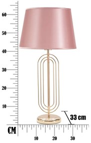 Lampada da tavolo rosa, altezza 64 cm Krista - Mauro Ferretti