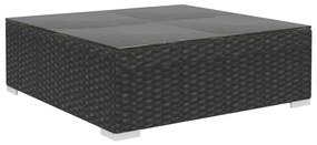 Set Divani da Giardino 5 pz con Cuscini in Polyrattan Nero