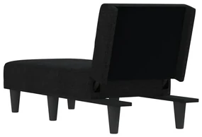 Chaise longue in tessuto nero