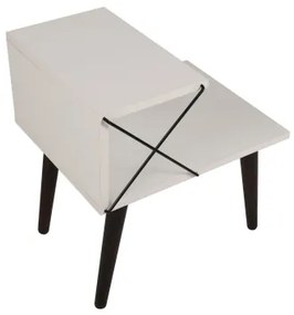 Comodino CROSS 55x50 cm bianco