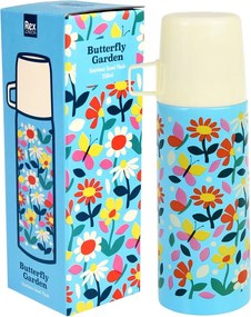 Borraccia termica blu/color crema 350 ml Butterfly Garden – Rex London