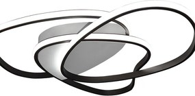 Plafoniera LED Rachel Ø 60 cm nero IP20 cct da bianco caldo a bianco freddo con regolazione di temperatura, 3300 lumen NOVECENTO