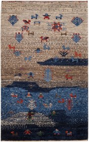 Gabbeh Tappeto 60 x 100 Marrone (Iran) Annodato A Mano