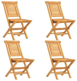 Set da pranzo per giardino 5 pz in legno massello di teak