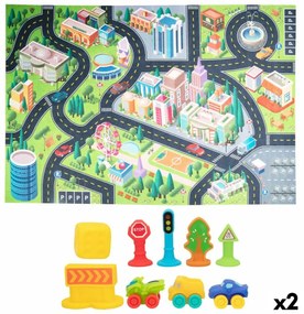 Tappeto da gioco Colorbaby Città Plastica (2 Unità)