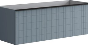 Mobile da bagno sospeso sotto lavabo L 120 x H 40 x P 45.5 cm indaco, 2 cassetti Pixel grid