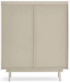 Cassettiera alta beige/naturale in rovere 100x45 cm Otto - Teulat