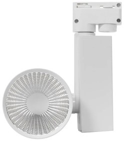 Faretto LED 40W per Binario Monofase, CRI92, 125lm/W, 100° - Bianco Colore  Bianco Naturale 4.000K