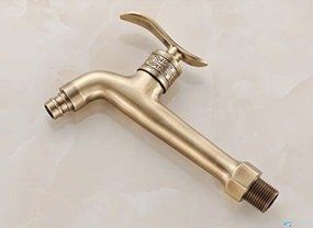 Rubinetto da bagno a parete EYN CW1347 per acqua fredda in più finiture, tra cui ottone anticato e marrone dorato