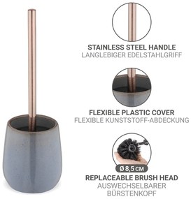 Scopino WC grigio in ceramica Sirmione – Wenko