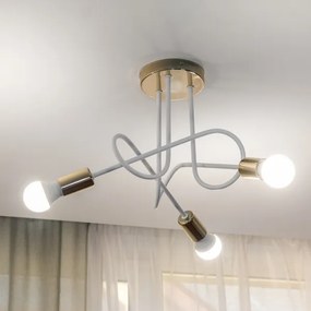 Plafoniera OXFORD 3xE27/15W/230V oro/bianco