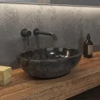 Lavabo da appoggio in marmo leonor sop nero