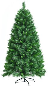 Costway Albero di Natale 150 cm artificiale con cerniera e 456 rami, Albero di Natale in nuovo PVC per uso domestico