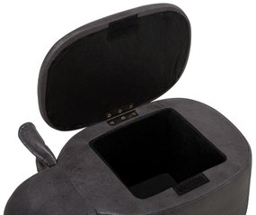 Pouf in tessuto similpelle grigio scuro ELEPHANT Beliani