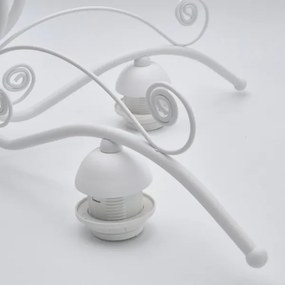 Lampadario a sospensione con catena RETRO II 5xE27/60W/230V bianco