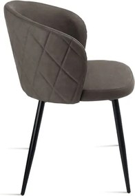 Sedia in ecopelle Antracite e sruttura in metallo SLANG 2 sedie